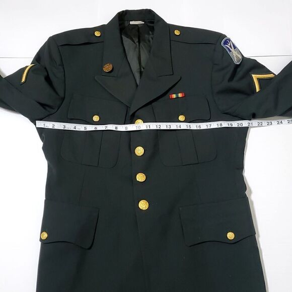 VNTG Maryland Manufacturing Co Mens Army Blazer Size 41 Short Dacron Wool Blend - Picture 11 of 14